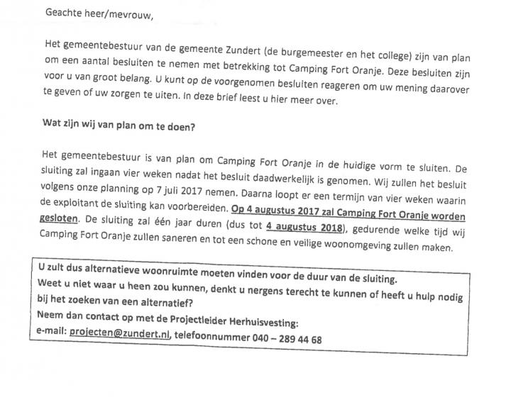 Gemeente Zundert Wekt Valse Verwachtingen Bewoners Fort Oranje :: SP Breda